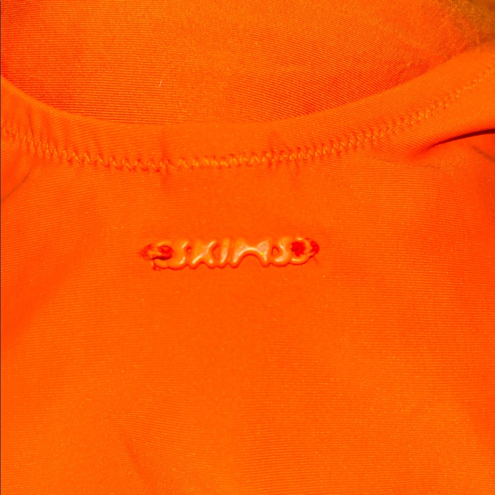 SKIMS NWT Signature Swim Scoop Neck One Piece - Tangerine - Picture 4 of 4